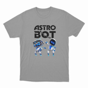 Astro Bot Playroom Robot Character T Shirt Grey Xl