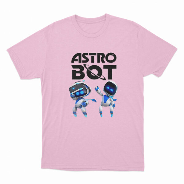 Astro Bot Playroom Robot Character T Shirt Pink Xl