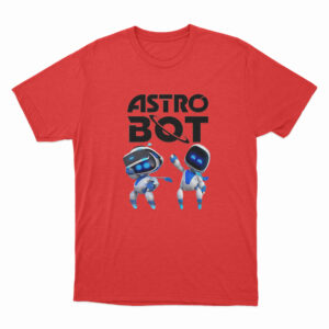 Astro Bot Playroom Robot Character T Shirt Red Xl