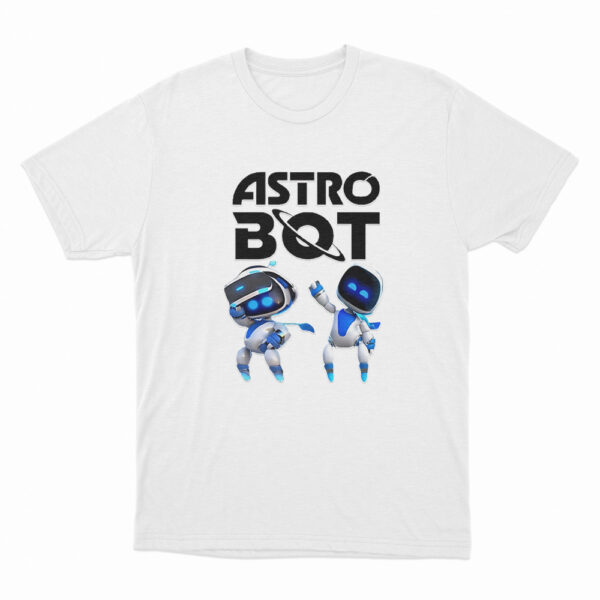 Astro Bot Playroom Robot Character T Shirt White Xl